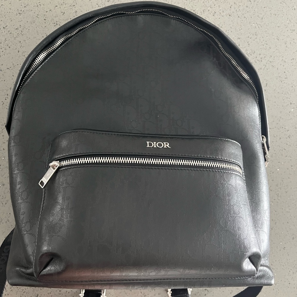Authentic leather Christian Dior backpack
